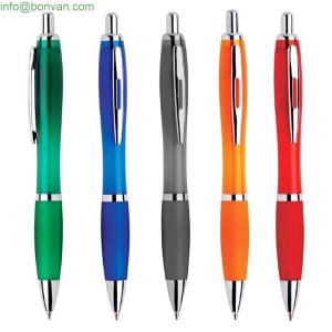 Quality Cheap Wholesale Curvy transparent Promotional Ball Pen,advertising ballpoint pen wholesale
