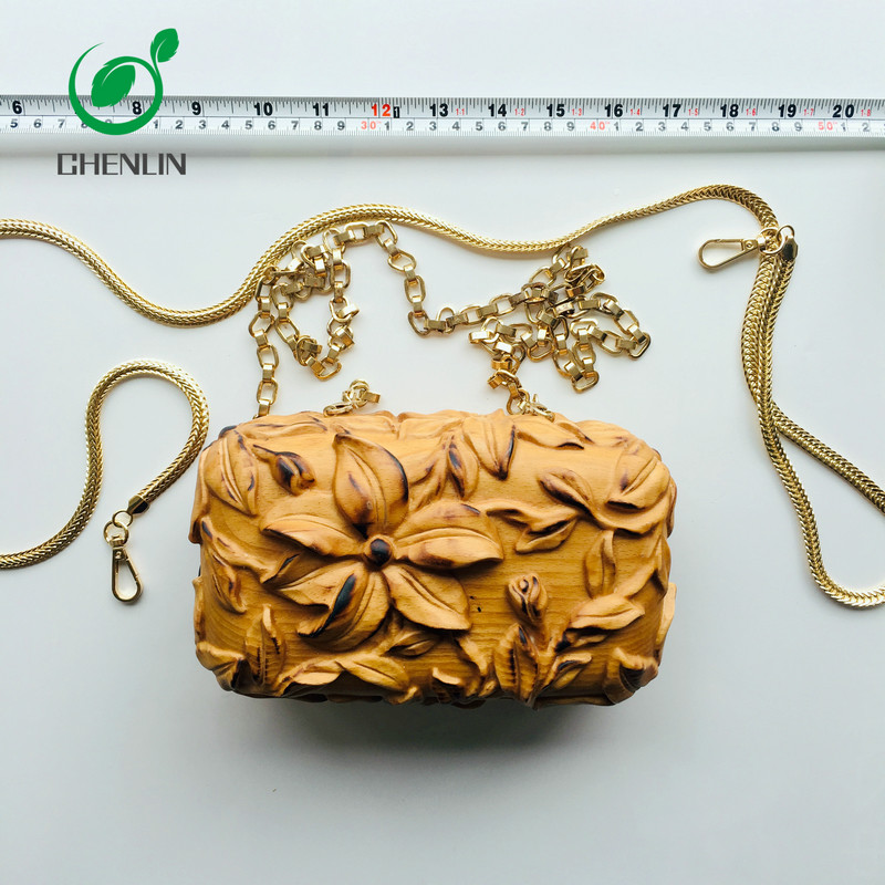 Leisure Style Wood Leather Bag Customized Size Handmade Accessories