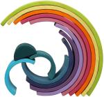 3D 2.75in Stacking Rainbow Wooden Rainbow Stacker 12 Piece