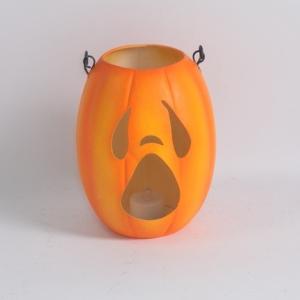 Quality Halloween Pumpkin Light Shape Electric Lantern Orange White Ghost Face wholesale