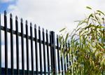 Pre - Galvanized Iron Spear Top Fencing Black Metal Fence Panels