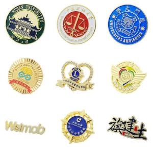 Quality Personalised Metal Enamel Pin Badges 3D Button Gold Name Badges wholesale