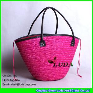 Quality LUDA cute girls handbags handmade tote bag wheat straw bags for beach wholesale