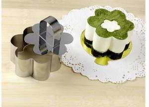 Quality RK Bakeware China Foodservice NSF 304 Stainless Steel Flower Cake Ring, Lovely Pastry Ring Molds Customize Size wholesale