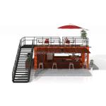 Double-Story Prefab Container House for Mall Boba Style 50/75/100mm Wave