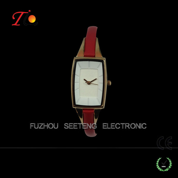 Charming Vintage watches ladies Bracelets watches with rose gold metal bracelet and gunuine leather band