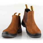 PU Leather / Rubber Outsole Shoes No Lace Waterproof Chelsea Work Boots