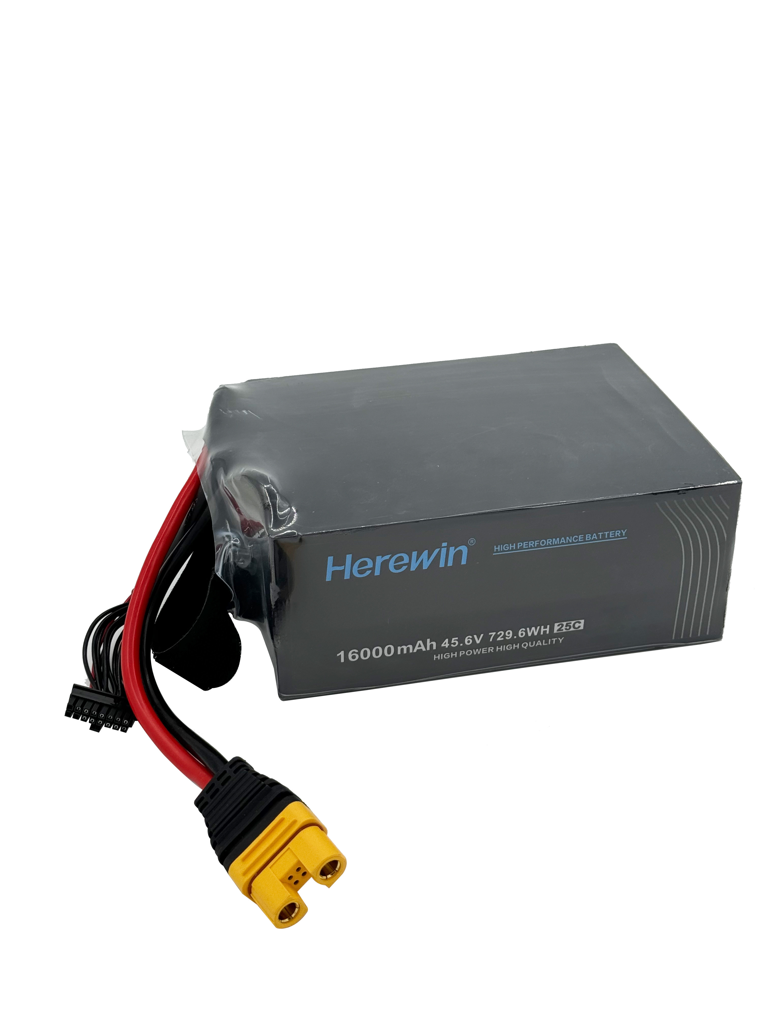 16000mAh 12S 45.6V 25C LiHv Pouch Cell Battery Soft Pack Herewin UAV Battery