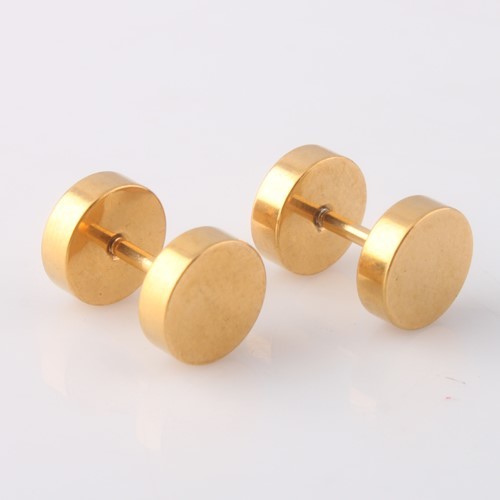 Black Color Unique Mens Stud Earrings Stainless Steel Body Piercing Jewelry Barbell Earrings