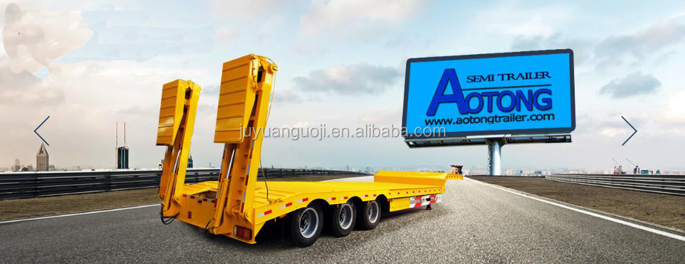 Max Payload 30-100mm Aotong 3 Axles Container Truck Trailer for Timber and Sugar Cane