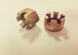 Quality M16*1.5 Thicken Carbon Steel Nuts Color Zinc Plated Hexagon Slotted Castle Nuts wholesale
