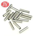 jiayang matte silver color 4.0mm cord laser logo metal tipping for pant lace
