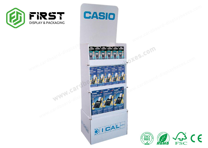 Customized POP Cardboard Floor Standing Display Units Foldable Cardboard Floor Display