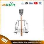 outdoor wooden fitness equipment push chair chest press