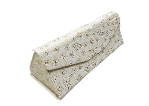 Quality PU Waterproof Foldable Eyeglass Cases For Kids With Embossed Butterfly wholesale