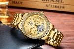 Crystal Diamond Stainless Steel Wristwatch Luxury Mechanical Watches