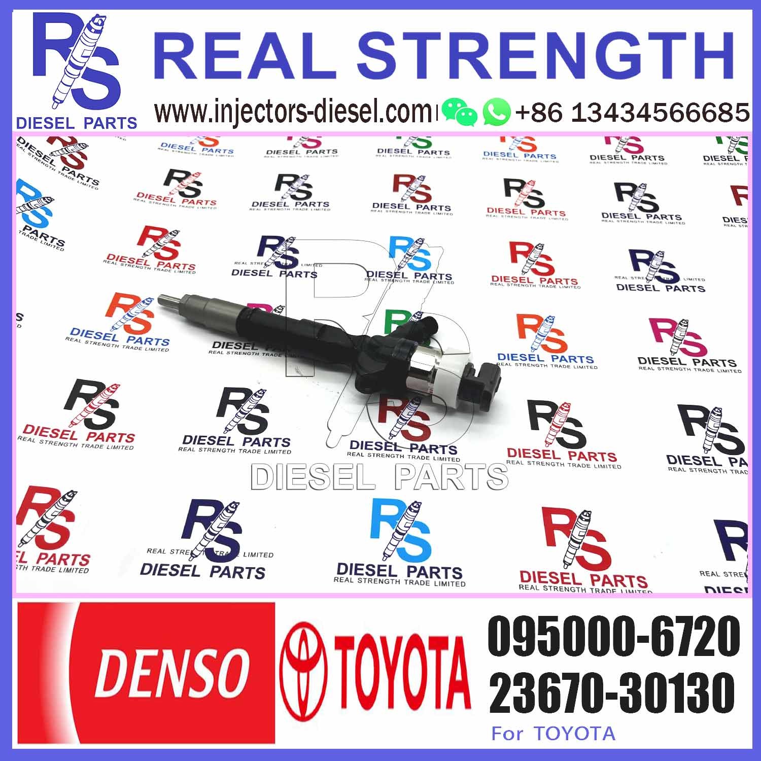 Brand New Diesel Fuel Common Rail Injector 23670-30130 095000-6720 For 1KD 2KD Engine