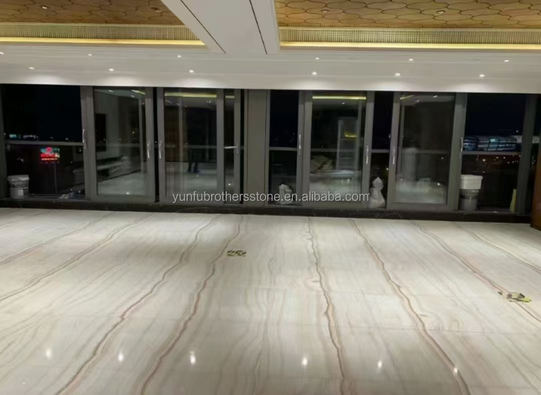 Modern Hotel Design Style Transparent White Jade Marble Slab for Wall and Floor