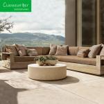 Outdoor Furniture Luxury Hotel Modern Waterproof Wooden Sofa Set for Patio