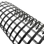 Road Construction Geogrid 50kn Tensile Strength 80-80 PET for Roadbed Solidifica