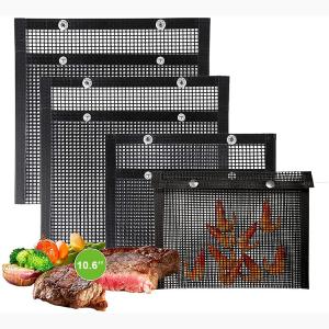 Quality Reusable BBQ Grill Supplies PTFE Food Mesh Grill Bags Heat Resistant wholesale