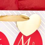 Valentine's Day Bouquet Hand Length Handle Red Shopping Paper Bags from 2024