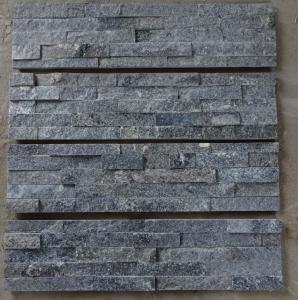 Quality Black Culture Wall Cladding Granite Stacked Stone 1.5cm Thin wholesale