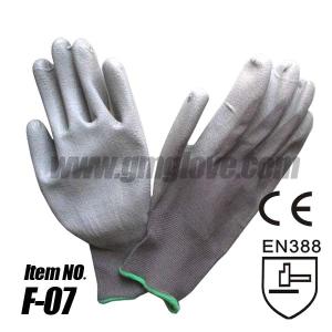 Quality Gray PU Anti-static Gloves ,Nylon Knit wholesale