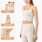 New Threaded Nude Yoga Bra Vest-Style Fitness Running Sports Bra Women