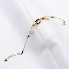 Quality Alloy Shell Crystal Bead Bracelet White Stone Charms Stainless Steel Bangle wholesale