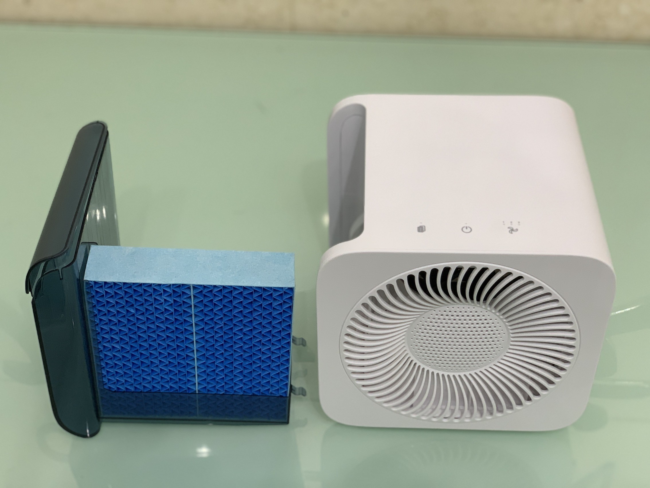 Antibacterial Water Tank Air Purifier Humidifier With Hepa Filter ABS Night Mode