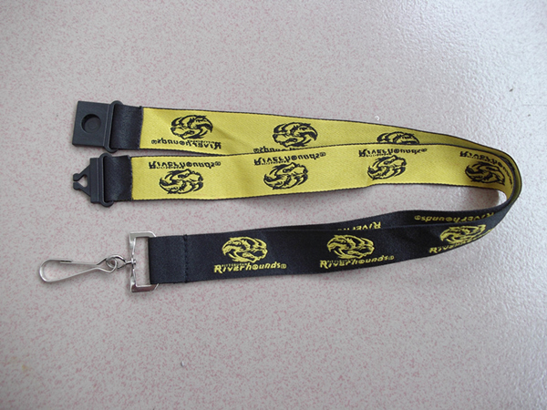 woven lanyard with metal J hook