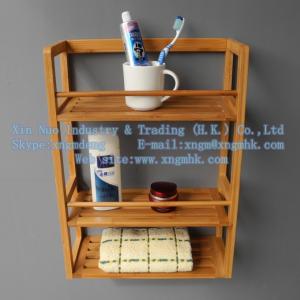 Quality Bamboo bathroom accessories, bathroom bamboo shelving, bamboo towel rack wholesale