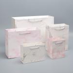 White Card Gold Hot Stamping Paper Shopping Bag For Clothes and Boutiques Custom