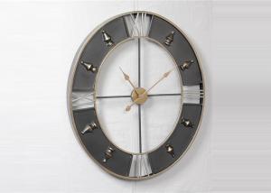 Quality Industrial Creative Silent Oval 3D Metal Wall Art Clock wholesale