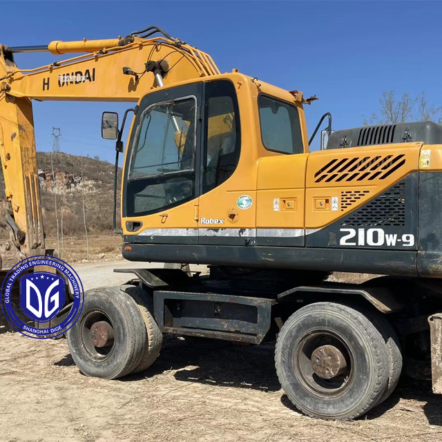 20 Ton Excavator Used Hyundai Model 210W-9 Wheel Excavator With Good Condition