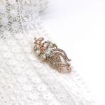 Rose Gold Fashion Brooch Pin Rose Shape For Clothes 6cm Size Copper Material