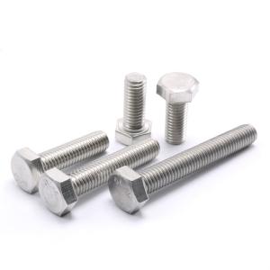 Quality DIN Standard 304 Stainless Steel Hex Bolt Full Thread Bolt M4 M5 M6 M8 Plain Finish wholesale