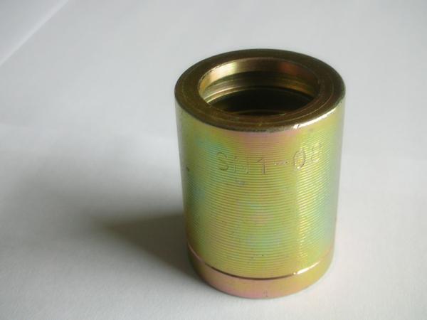 Steel 1SN Hydraulic Hose Ferrule Fittings , Hydraulic Pipe Ferrule With Zinc