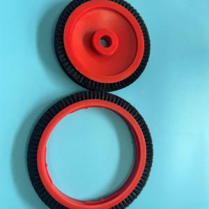 Quality Monforts Stenter Machine Parts Big And Small Red Brush Wheel Black Hair Standard Size wholesale