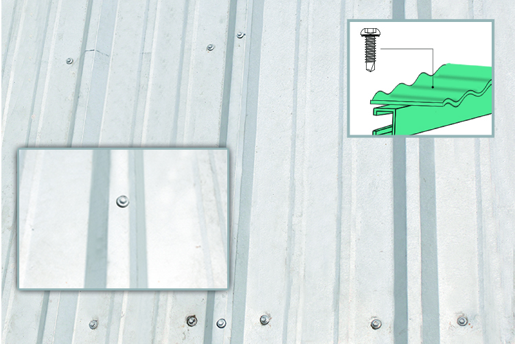 1/4x7/8'' Stainless Steel Zinc Alloy Coated Hex Flange Purlin Screws for Building Envelope System