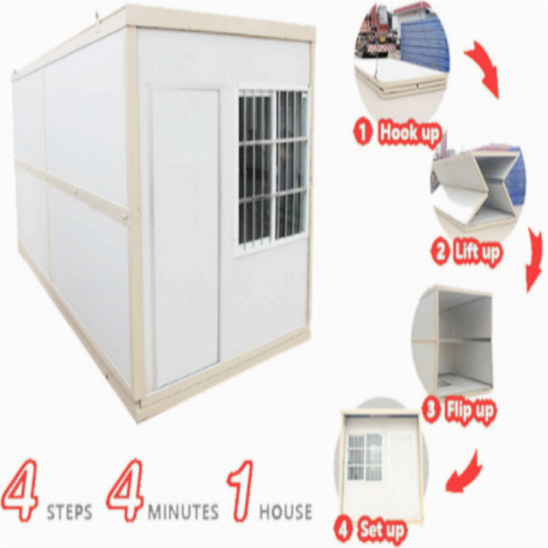 Expandable Modern Design White Prefab Folding Container House for Small Office or Villa