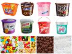 Bottles Detergent Powder Candy Filling Packing Machine Sealing Capping Labeling