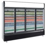 1630L Upright Commercial Display Cooler , Four Glass Door Display Fridge