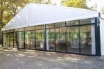 Luxury Big Outdoor Wedding Tent Marquee White PVC With Glass Wall Water