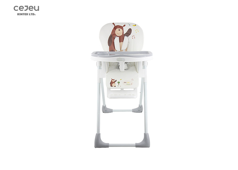 6 Height Adjusted Pink High Chair 7.8KG 3 Position FootPlate