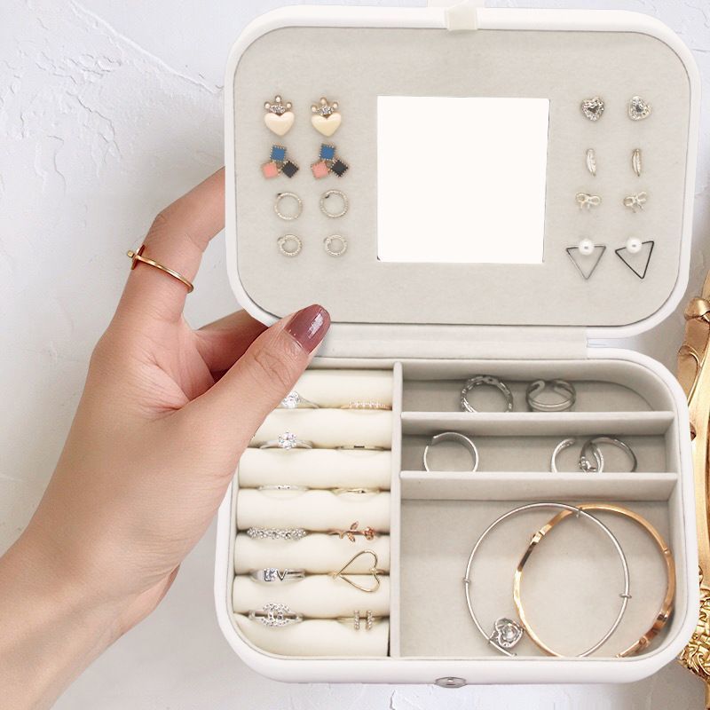 Mini Jewelry Travel Case, Portable Jewelry Storage for Packaging Rings Earrings Necklace, Wedding Party Gift Box