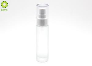 Quality Round Frosted Glass Empty Cosmetic Bottles 30ml 1 OZ For Serum / Essential Oil wholesale