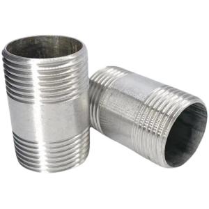 Quality 201 304 Stainless Steel Double Head External Thread Pipe Nipple for Customized Support wholesale