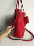 Fashion ladies handbag shoulder bag red colour with small purse onside for women
